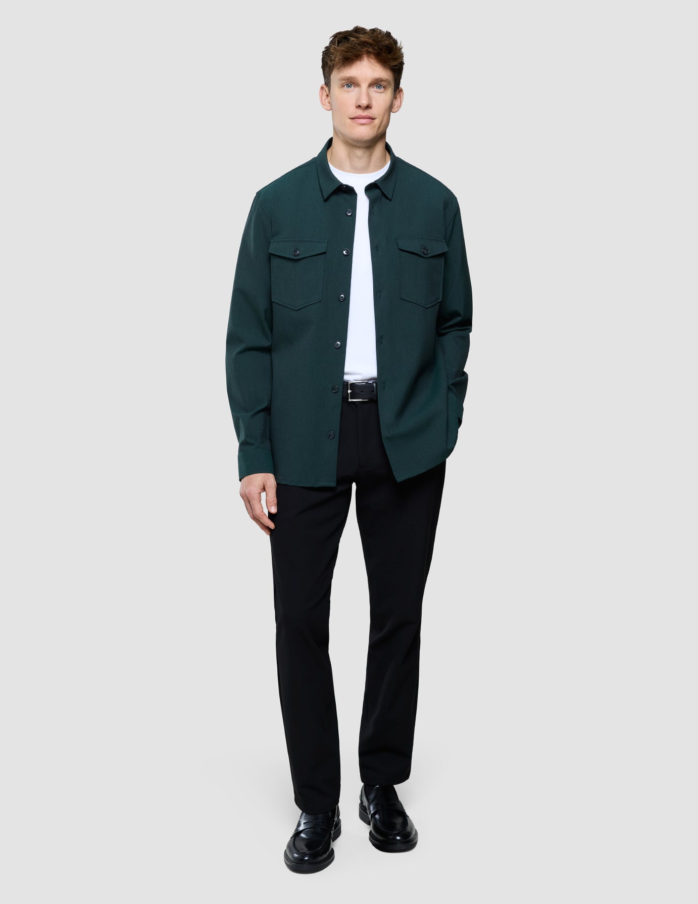 Essential Overshirt Pine Green